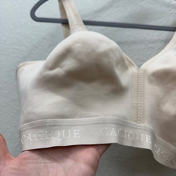 Cacique Unlined Full Coverage No Wire Adjustable Strap Bra Womens size 42DD - Picture 2 of 5